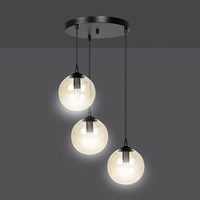 Emibig modern függeszték cosmo borostyán fekete emi713/3prem