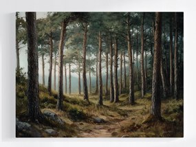 Vászonkép Canvas Tájkép Szabadtéri Erdő Fák Út Ösvény Kilátás 100x75