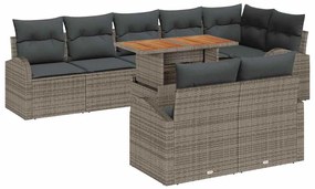 vidaXL Kerti Kanapé Szett párnával 9 pcs Szürke