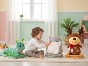 Plüss fekete-fehér PANDA rózsaszín babatakaróval belül