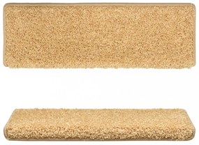 10 db lépcsőszőnyeg 65 x 21 x 4 cm bézs téglalap alakú széllel