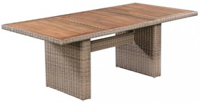 vidaXL 7 részes barna kültéri polyrattan étkezőgarnitúra párnákkal
