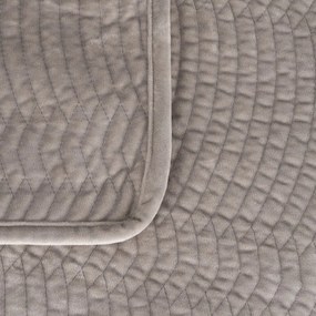 Szürke bársony steppelt ágytakaró 180x260 cm – Ixia