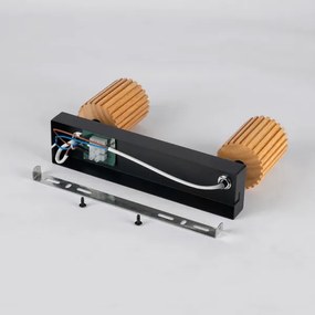 Brilagi - MODERN WOOD spotlámpa 2xGU10/8W/230V kaucsukfa/fekete