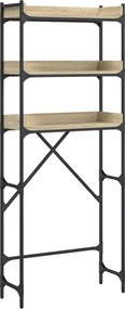 vidaXL sonoma tölgy színű szerelt fa mosógéppolc 67 x 25 x 163 cm