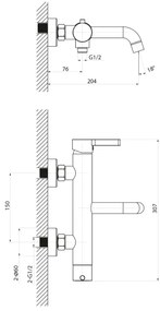 Sapho ICONIC fürdőkádszelep matt fekete kivitelben