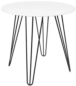 Kerek étkezőasztal HARRY 90x90, fehér