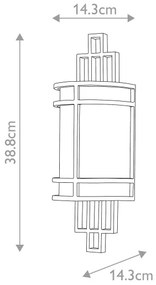Feiss FE-FUSION1-PNBR - Fali lámpa FUSION 1xE27/60W/230V