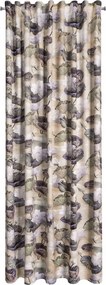 Lotos szalagfüggöny 140x270 bézs, virágmintás