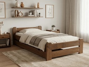 Emily ágy 80x200 cm, tölgyfa Ágyrács: Léces ágyrács, Matrac: Sommera matrac 18 cm