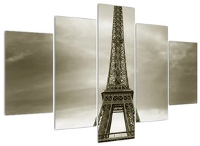 Eiffel torony és a rózsaszínű autó kép (150x105 cm)