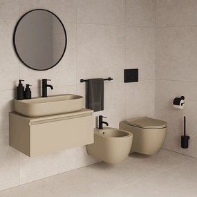 CeraStyle AQUA - PULTRA ültethető - Top Counter - porcelán mosdó - MATT BÉZS - 60 x 40 cm