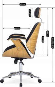 Vezetői forgószék aranytölgy/fekete színben FABIAN