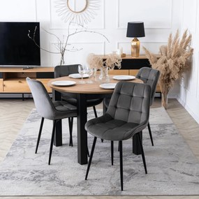 Szürke Bársony Étkezőszék. CHRIS