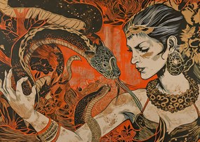 Poszter 84,1x59,4cm Beszélgetés a kígyóval