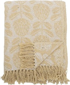 Sárga pamutkeverék takaró 130x155 cm Pratello – Bloomingville