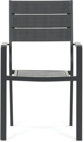 Kerti bútor garnitúra 156x78x74 cm, polywood, szürke, AZS-B1656 GREY