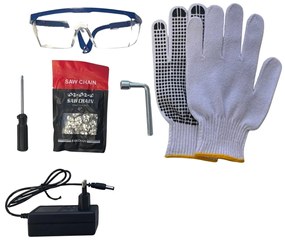 Akkumulátoros kézi mini fűrész GORDON G1098 + 2x lánc + 2x akku 21v 1500mAh