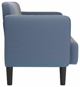 kék kordbársony szövet loveseat kanapé 109 cm