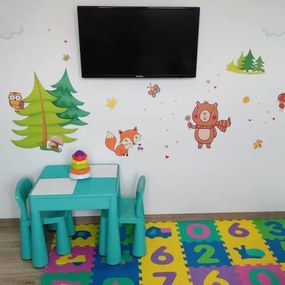 INSPIO Babaszoba falmatrica - Állatok az erdőben