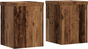 vidaXL 2 db antik fa színű szerelt fa növénytartó állvány 15x15x20 cm