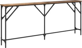 vidaXL Konzolasztal Öreg fa 180 x 23 x 75 cm Műgyantás fa és fém