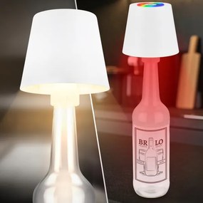 Briloner 7510016 - LED RGBW dimmelhető asztali lámpa CALIDA 2,5W/5V IP44 1200 mAh fehér