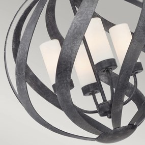 Quintiesse BLACKSMITH QN-BLACKSMITH-4P-OBK Függőlámpa 4x40W/E14 IP44