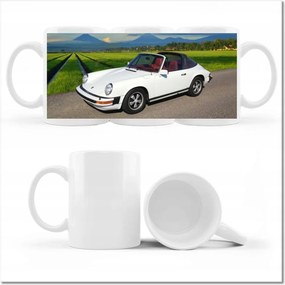 Fényképes bögre Fehér Porsche