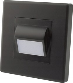 LED-es Padló-, Lépcső-, Fali Lámpa Fekete Szett Kerettel Miuun Leo