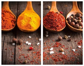 Edzett üveg tűzhely fedőlap szett 2 db-os 52x30 cm Curry – Allstar