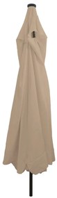 Kerti Napernyő LED Fényekkel ø395x245 cm Taupe
