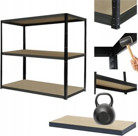 Tárolószekrény fém Black Helios 106x120x40cm 3Px175kg Pl