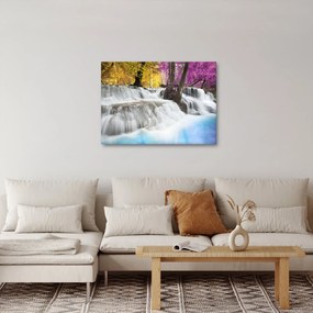 Egy kép Erawan vízeséséről az erdőben (70x50 cm)