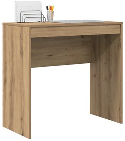 vidaXL Íróasztal Tömör tölgy Mérnökfa 80 x 40 x 76 cm Íróasztal