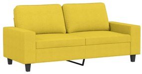vidaXL 2 személyes világossárga szövet kanapé 140 cm