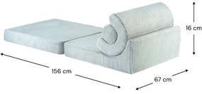 Mentazöld kordbársony gyerek fotel Flipster – Wigiwama