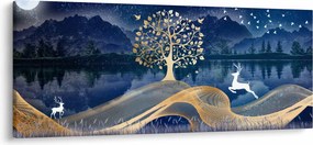 Szarvas képe teliholdkor (120x50 cm)