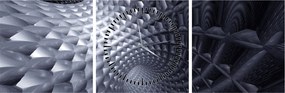 Kép - Absztrakció 3D (órával) (90x30 cm)