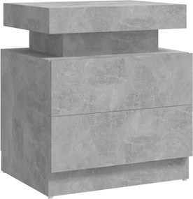 vidaXL betonszürke szerelt fa éjjeliszekrény 45 x 35 x 52 cm