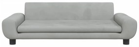 világosszürke bársony gyerekkanapé 100 x 54 x 33 cm