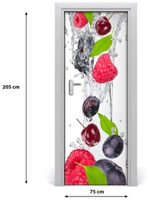 Fotótapéta ajtóra erdei gyümölcsök 95x205 cm