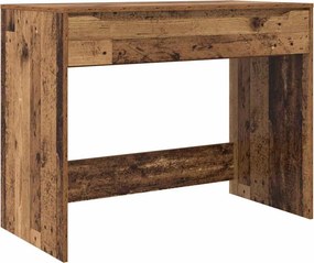 vidaXL Asztal fiókkal tárolóval Öreg fa 100 x 50 x 78 cm Faanyag