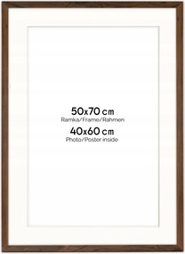 Hen Pass barna képkeret 4 50x70 cm passe partout (40x60 cm)