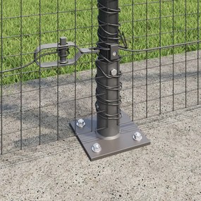 Hegesztett Drótkerítés 7 Flangálható Postával Szürke 1,4 x 10 m Acél