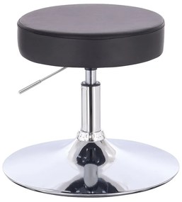 HC1102N Fekete modern műbőr szék krómozott lábbal