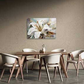 Üveg kép - Absztrakció liliommal (70x50 cm)