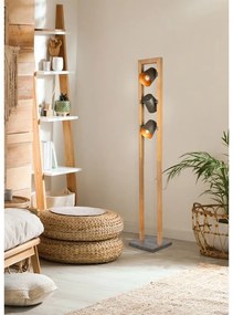 Natúr színű állólámpa fém búrával (magasság 150 cm) Bell – Trio