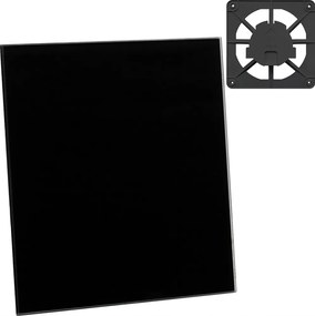 Szellőzőrács Grafit 15x15 Üvegpanel Fekete Fényes Dekoratív