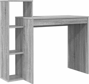 vidaXL Asztal polcokkal Szürke Sonoma 100 x 40 x 90 cm Faanyag